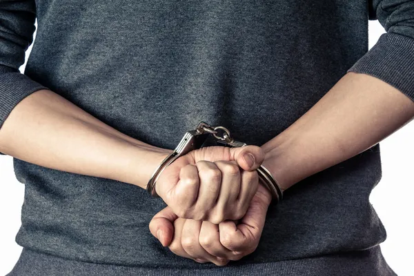 18808447 stock photo arrested man handcuffed hands at