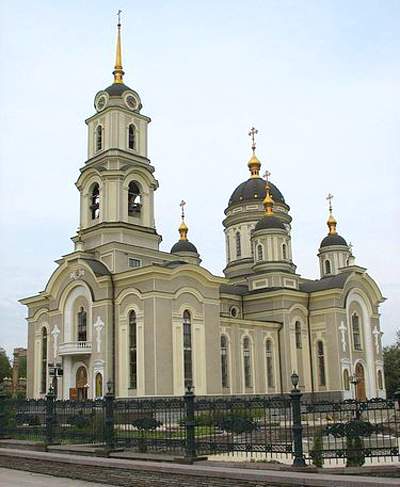 Спасо-Преображенский кафедральный собор города Донецка (улица Артема).