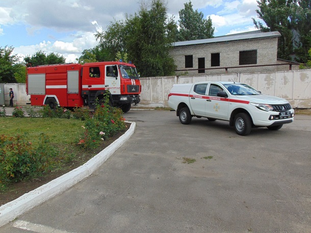 V Kramatorske pozharnye tushili uslovnoe vozgoranie 1