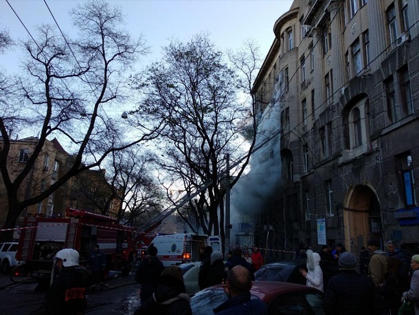 V Odesse gorit kolledzh 1